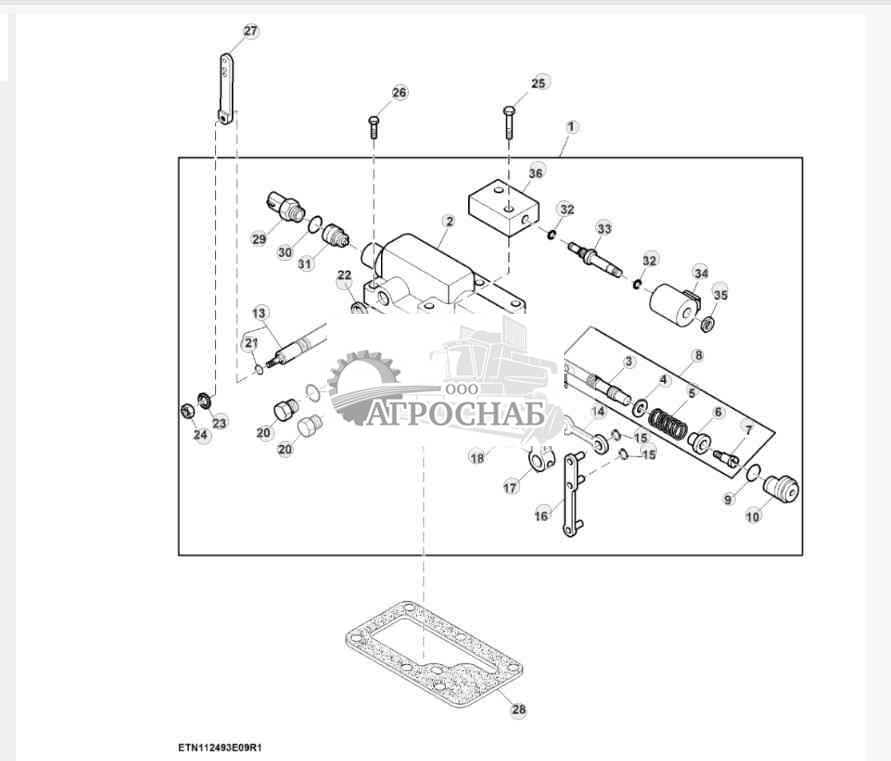 Клапан регулирования рабочего объема гидростатического привода для трансмиссии с кнопочным переключением передач, Final Tier 4 